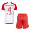 Maglia ufficiale FC Bayern Monaco De Ligt 4 Casa 2023-24 per Bambino